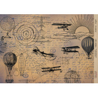 Декупажна карта на крафт-папері 21x29,7 см, Scienze antiche, №0051
