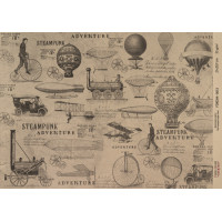 Декупажна карта на крафт-папері 21x29,7 см, Scienze antiche, №0053
