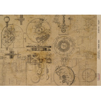 Декупажна карта на крафт-папері 21x29,7 см, Scienze antiche, №0054