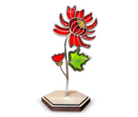 Набір Арт Вітраж Пишна Хризантема, для вітражного живопису за номерами