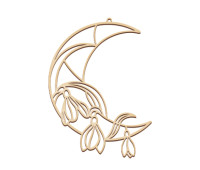 Заготовка для вітражного живопису Місяць у Підсніжниках, №04