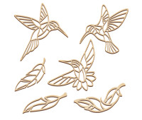 Заготовка для вітражного живопису Колібрі, №07