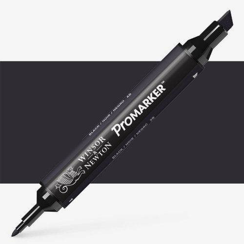 Двухсторонний спиртовой маркер XB Чёрный, Promarker Winsor Newton