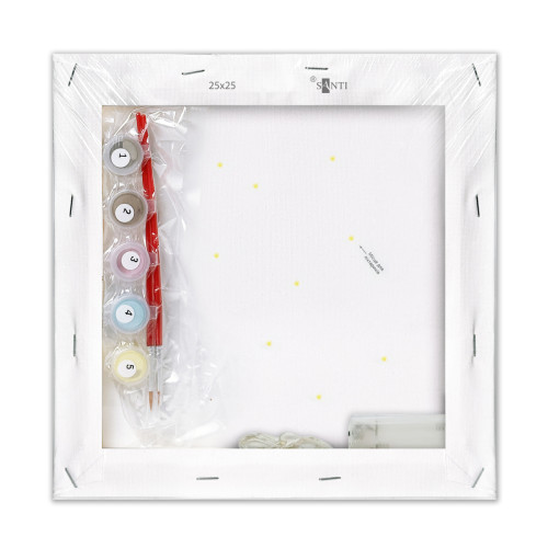 Картина по номерам с LED подсветкой SANTI Майнкрафт. Стив и Гаст 25х25 см Картина по номерам с LED подсветкой SANTI Майнкрафт. Стив и Гаст 25х25 см