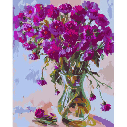 Картина по номерам SANTI Бархатный букет ©juliatomesko_artist 40x50 см