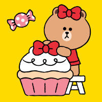 Картина по номерам SANTI Лайн Френдс Чоко и сладкий мафин 25х25 см