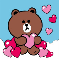 Картина за номерами з LED підсвіткою SANTI Лайн Френдс. Браун і сердечко 25х25 см Картина за номерами з LED підсвіткою SANTI Лайн Френдс. Браун і сердечко 25х25 см