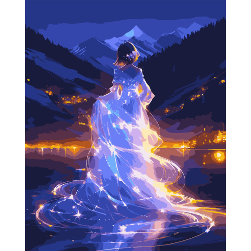 Картина за номерами з LED підсвіткою SANTI Сяюча краса, 40x50см