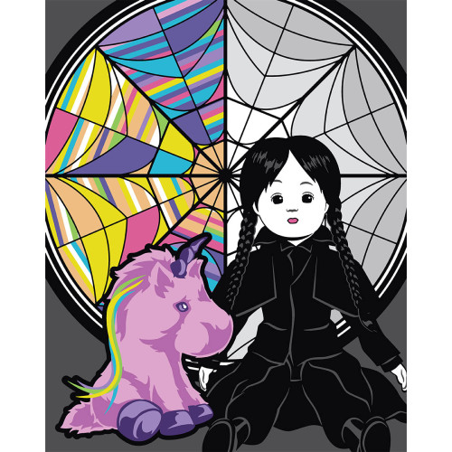 Картина за номерами з LED підсвіткою SANTI Wednesday Creepy Dolls 40х50 см