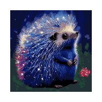 Картина по номерам с LED подсветкой SANTI Сказочный ежик, 40x40см