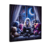 Картина по номерам с алмазной мозаикой SANTI Сказка на ночь, 40x40см Картина по номерам с алмазной мозаикой SANTI Сказка на ночь, 40x40см