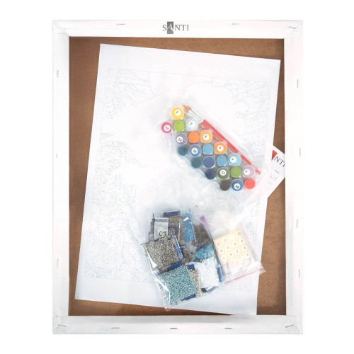 Картина за номерами з алмазною мозаїкою SANTI Казка на ніч, 40x40см Картина за номерами з алмазною мозаїкою SANTI Казка на ніч, 40x40см