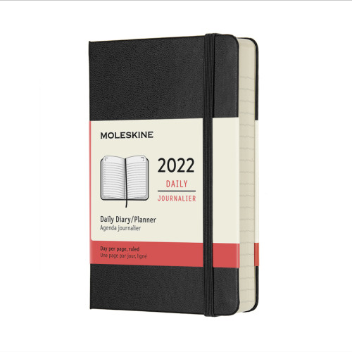 Щоденник Moleskine 2022 кишеньковий / Чорний DHB12DC2Y22