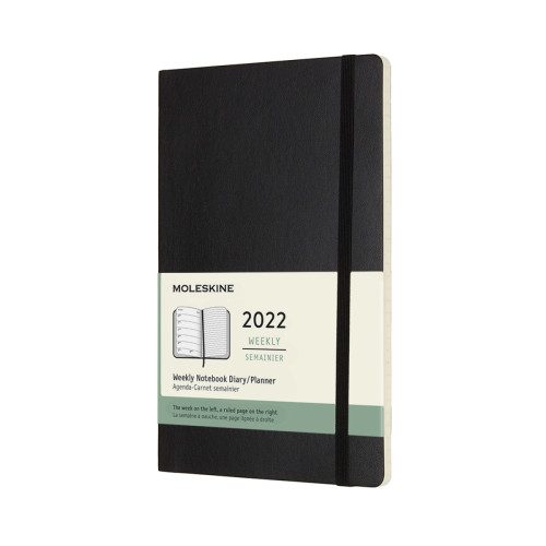Щотижневик Moleskine 2022 середній / Чорний М’який DSB12WN3Y22