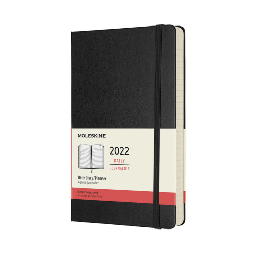 Щоденник Moleskine 2022 середній / Чорний DHB12DC3Y22