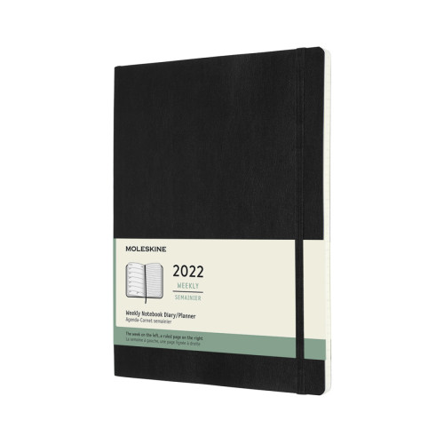 Щотижневик Moleskine 2022 великий / Чорний М’який DSB12WN4Y22
