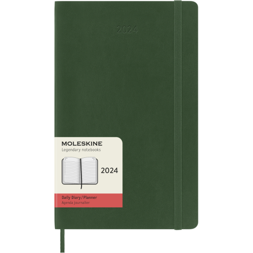 Ежедневник Moleskine 2024 средний / Миртовый Зеленый Мягкий (8056598857337)