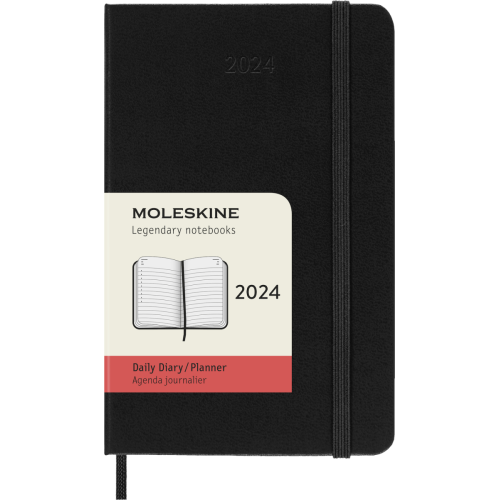 Ежедневник Moleskine 2024 карманный / Черный (8056598856545)