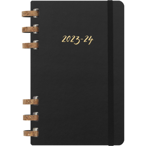 Еженедельник Moleskine 2023-2024 Spiral Академический средний / Черный (8056598858075)