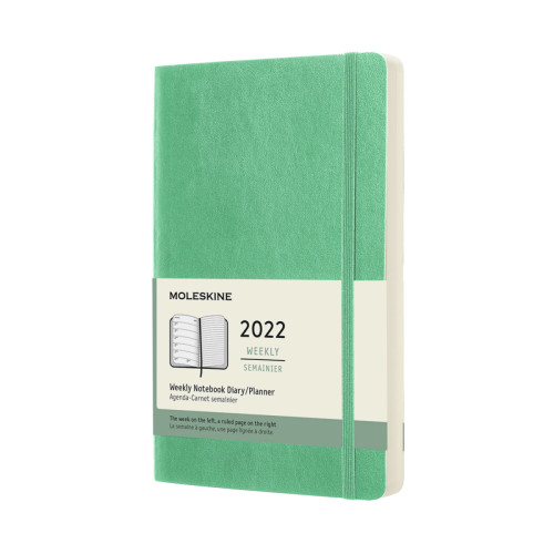 Еженедельник Moleskine 2022 средний / Ментол Мягкий (8056420858655)