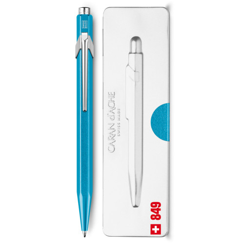 Ручка Caran d'Ache 849 Metal-X Голубая + box (7630002328630)
