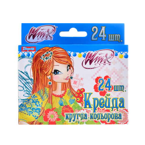 Набор мела цветного круглого 24 шт. Winx