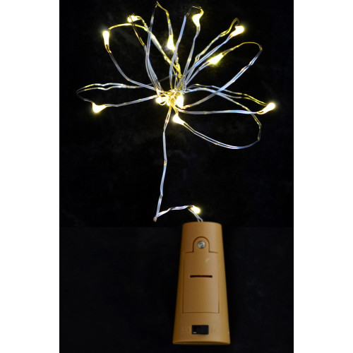 Гірлянда світлодіодна Yes! Fun LED Сork light for bottle, 15 ламп, молочно-біла, 1,60 м