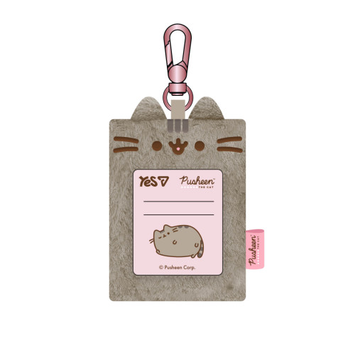 Бейдж без ленты вертикальный Yes, мех Pusheen Toy