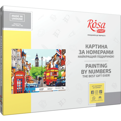 Картина за номерами London Street 35x45 см у коробці ROSA START Картина за номерами London Street 35x45 см у коробці ROSA START