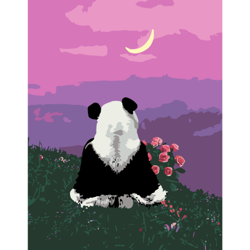 Картина за номерами Cute Panda 35x45 см у коробці ROSA START