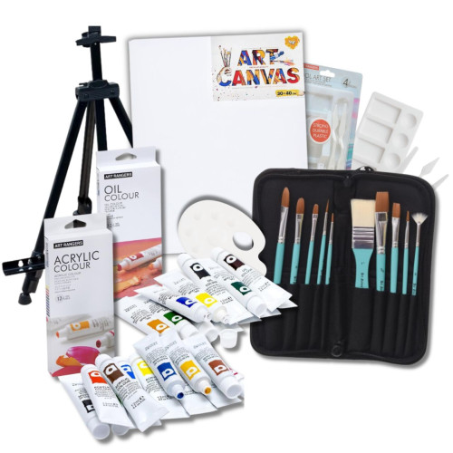 Набір для малювання з мольбертом, художній, акрил та олія ARTONE-hobi-Art