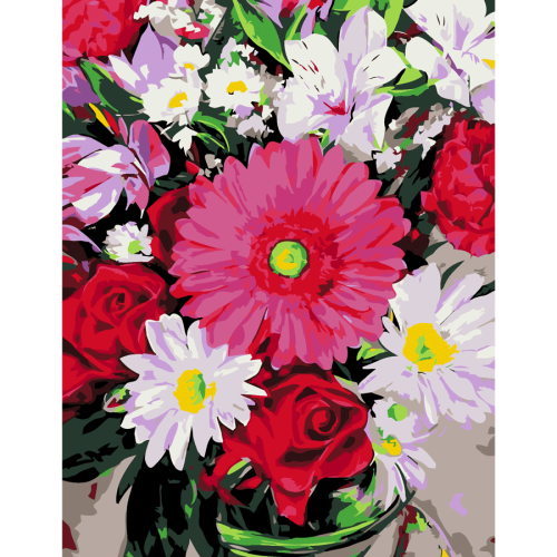 Картина по номерам Цветочный микс 35x45 см ROSA START