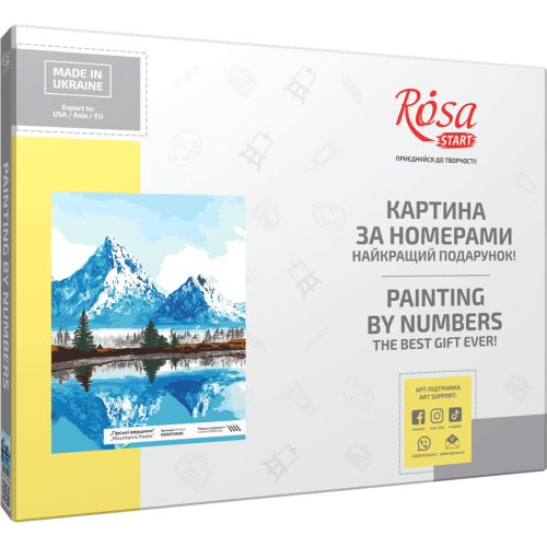 Картина по номерам Горные вершины 35x45 см в коробке ROSA START Картина по номерам Горные вершины 35x45 см в коробке ROSA START