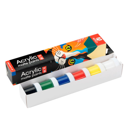Набор акриловых красок ColorCat матовый 6x10мл Arteo