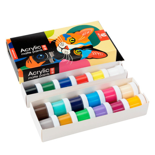 Набор акриловых красок ColorCat матовый 18x10мл Arteo
