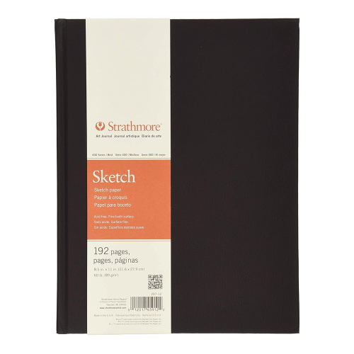 Блокнот для журнала Strathmore 400 Sketch Art Journal (21,6х27,94см), 89г/м, 96 листов, Strathmore