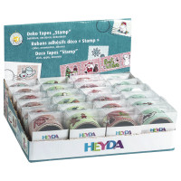 Дисплей бумажных скотчей Stamp 34мм х 2,4м, 24 шт Heyda
