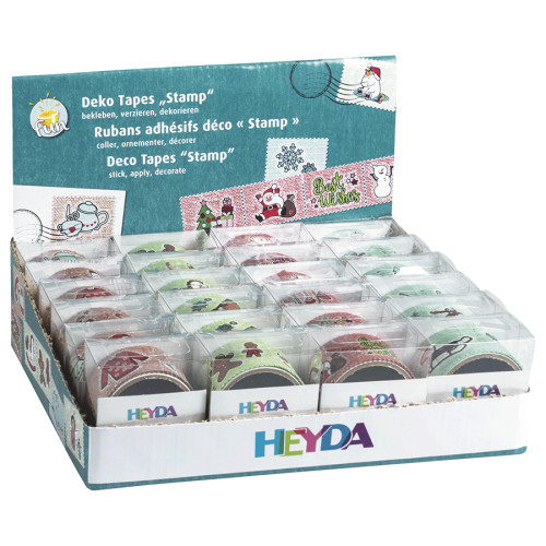 Дисплей бумажных скотчей Stamp 34мм х 2,4м, 24 шт Heyda