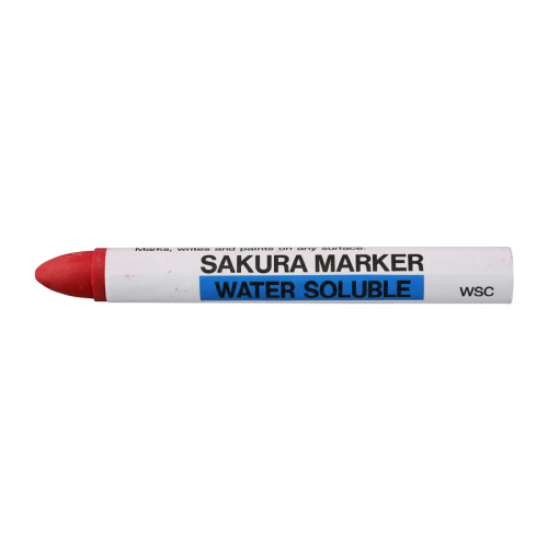 Водорастворимый меловой маркер для временной маркировки WATER SOLUBLE, 15 мм, Красный, Sakura