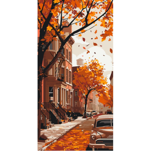 Картина по номерам Осень в городе 11062-AC, 40х80 см Картина по номерам Осень в городе 11062-AC, 40х80 см