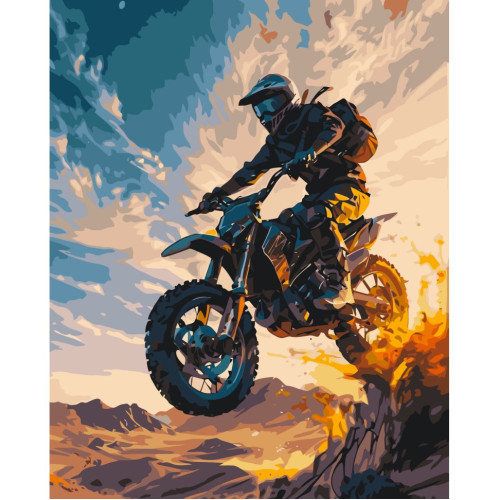 Картина за номерами Мотоекстрем 12511-AC, 40х50 см Картина за номерами Мотоекстрем 12511-AC, 40х50 см