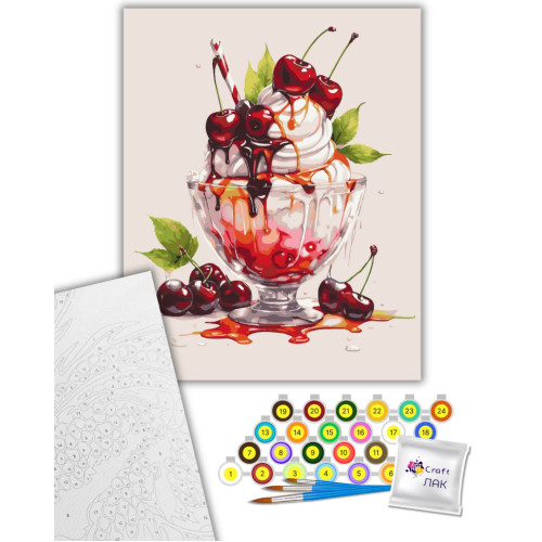 Картина по номерам Вишневое мороженое 12038-AC, 40х50 см