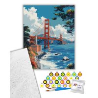 Картина за номерами Міст Золоті Ворота 11070-AC, 40х50 см Картина за номерами Міст Золоті Ворота 11070-AC, 40х50 см