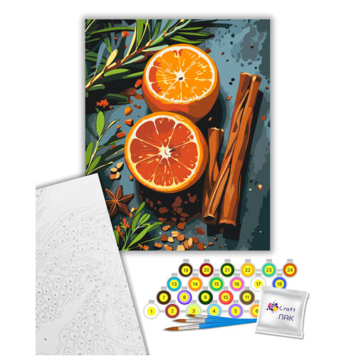 Картина по номерам Специи для глинтвейна 12042-AC, 40х50 см Картина по номерам Специи для глинтвейна 12042-AC, 40х50 см