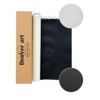 Холст в рулоне хлопок 1,59х12,85 м, м/п среднее зерно, цвет черный 410 г/м2, РПРБ1641591285 3