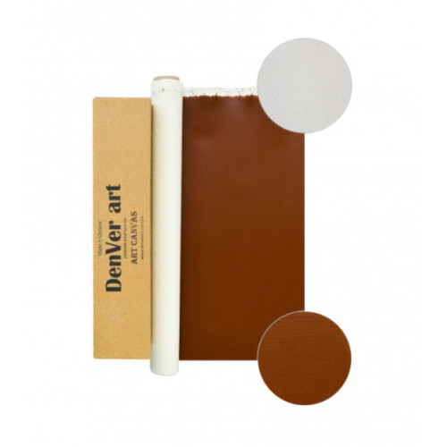 Холст в рулоне хлопок, среднее зерно, цвет умбра м/п, 410 г/м2 ПРБ1651591285