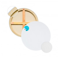 Набір круглих полотен на підрамнику d=110,100,90,80,70,60,50,40,30,20 см, профіль 40х20 мм, безбарвний ґрунт (колір льону натуральний) НК40Б161-110