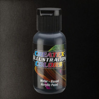 Фарба для аерографії Чорний матовий 5648, Createx Illustration Colors Flat Black, 30 мл