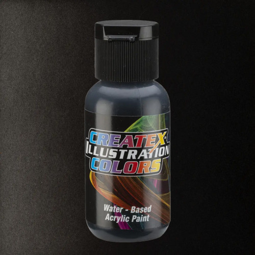 Краска для аэрографии Чёрный матовый 5648, Createx Illustration Colors Flat Black, 30 мл