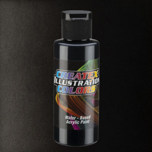 Краска для аэрографии Чёрный матовый 5648, Createx Illustration Colors Flat Black, 60 мл